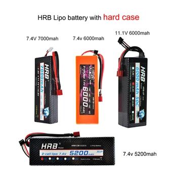 HRB RC Lipo Batteri 2S 3S 4S 6S 11.1 v 22.2 v 5000mah 6000mah 3300mah 2200mah 4200mah 5200mah 7000mah Batteri XT60-Deans T-plug