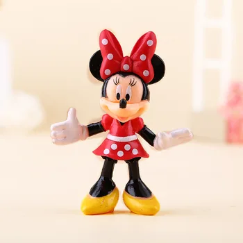 4 stk/masse Disney Action & Toy Tal Søde Mickey, Minnie Anime Tegnefilm DIY Mobiltelefon Nøglering Dukke Mini Dekoration