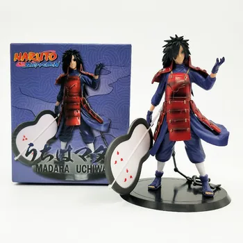 Naruto Uchiha Madara Akatsuki Ver. PVC-Action Figur Naruto Rikudō Sennin Ootutuki Hagoromo Sasuke Samling Model 18cm