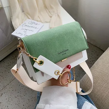 2020 brand design damer mode luksus matteret læder messenger bag kæde enkel skuldertaske damer messenger portable tegnebog