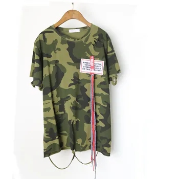 2017 Harajuku Kvinder Sommeren Camouflage Toppe O-Hals Hule kort Ærme T-Shirts Til Kvinder Tees Feminino Kvinder tøj