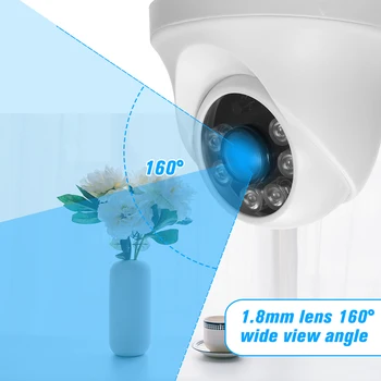 1080P AHD Dome Bred synsvinkel CCTV Kamera 2,0 MP 1,8 mm Linse IR Lamper Night Vision IR-CUT Indendørs Home Security PAL/NTSC-System