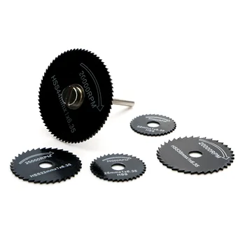 6stk Metal HSS Rotary Circular Saw Blade skæreskiver Cut-Off Hjul, Værktøj Til PVC-rør Akryl Plade 22/25/32/35/44mm Træ Værktøj