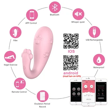 IKOKY 8 Frekvens Monster Vibrator Voksen Spil APP Bluetooth-G-spot Massage Silikone sexlegetøj til Kvinder Trådløse Fjernbetjening