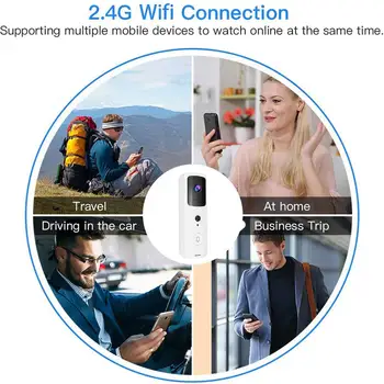 220V NY Smart WiFi Video Dørklokken Kamera Visuelle Intercom med Kime nattesyn IP-dørklokke Trådløs Hjem Sikkerhed Kamera