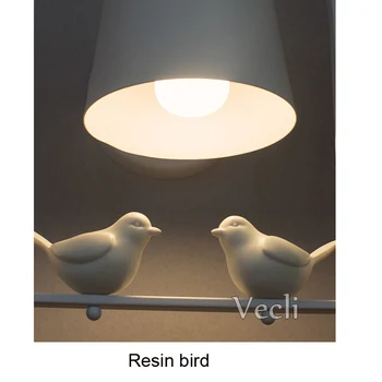 Kreative nordiske fugle væglampe art Børn bedroom wall sconces sengen stue foyer korridor midtergangen restaurant lampe