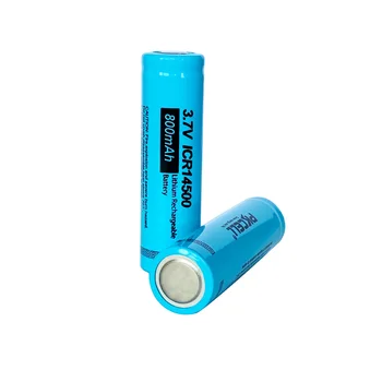 2STK PKCELL ICR14500 AA-batteri 3,7 V 800MAH lithium celle li-ion genopladelige aa batterier 14500 flad top til lommelygte værktøjer