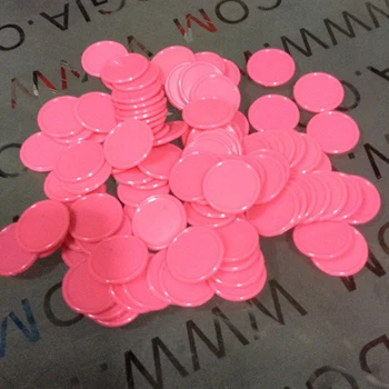 100PCS Ingen-værdi Blank Plast Poker Chips Sæt Billige Sæt af Poker 25*2mm Lable/Tag
