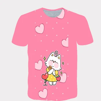 2020 nye børnetøj rund hals fashion T-shirt koreanske version søde pige forfriskende tendens T-shirt