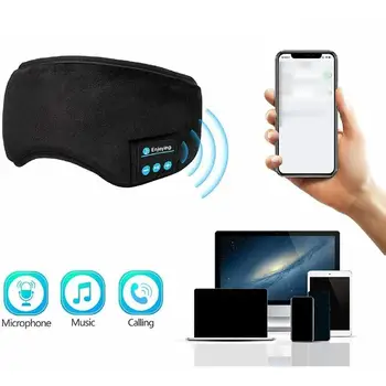 Trådløs Bluetooth-Søvn Hovedtelefon Med Blindfold Bærbare Rejser Musik Ørepropper Sammen Med Eye Mask Praktisk At Båret
