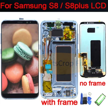 For Samsung S8 LCD-skærm med Ramme Erstatning for SAMSUNG Galaxy S8 Plus LCD-G955 S8 G950 G950F Display lcd-Touch Screen Digitizer