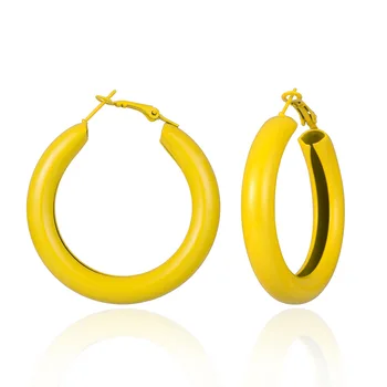 Europæiske og Amerikanske Mode Vilde Candy Farve Runde hoop Øreringe Kvindelige Farve Hul Ring Smykker Søde Romantiske Øreringe
