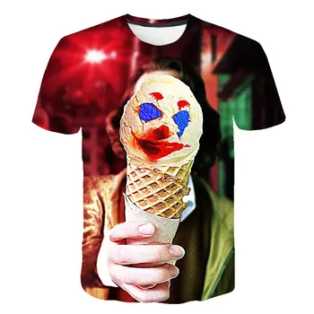 3D-baby Horror Film, Klovn Jokeren Print børn Tshirt drenge/piger Animationsfilm T-shirt, Drenge Tøj, Cool Streetwear camisetas Tee Toppe