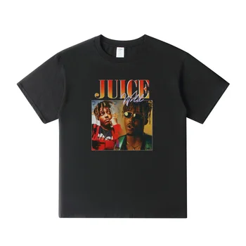 Rap Juice Wrld J Cole A Tribe Called Quest Rapper T-Shirt med Vintage 90'erne Shirts til Mænd Mode Hip Pop Streetwear Toppe, T-shirt EU-Størrelse