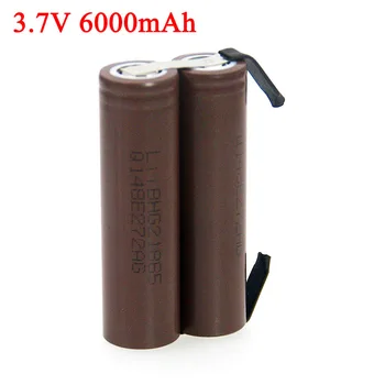 NYE 3,7 V 1S 6000mAh HG2 Lithium batteri LED lys Fiskeri Bluetooth Højttaler 4.2 V lodning Nikkel Ark DIY batterier
