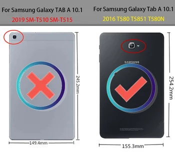 Taske til Samsung Galaxy Tab En A6 10.1 2016 T585 T580 SM-T580 T580N PU Læder Slanke Funda for samsung t580 Tilfælde+Film