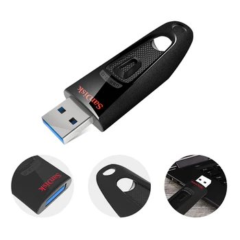 Sandisk CZ48 ULTRA USB 3.0 Flash Drev 64GB Pen Drive 16GB 32GB 128GB 256GB USB3.0 Memory Stick Pendrive Læse Hastighed på op til 100 m/s