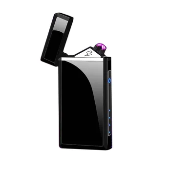 Hot Sælge IS Black USB-Elektrisk Lighter Med USB-Ledning, Plasma-Dobbelt Arc Elektriske Tændere Vindtæt Touch Ild Ryger Mænd Gadgets