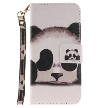 FTAIDKJ Luksus Panda Datura Flip Wallet PU Læder taske Til iPhone X XS Antal XR 6 7 8 Plus 6s 10 5S SE Kort Slot Stå Flip Taske