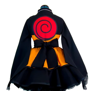 Anime Naruto Uzumaki Naruto Cosplay Kostume Lolita Kjoler Kimono Kvinder Kjole Cosplay Halloween Fest Uniformer til Kvinder, Piger