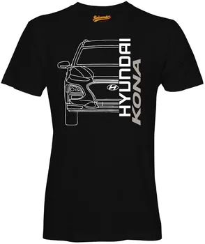 T-Shirt Bil Hyun Kona Auto Suv 1.0 Sjov Teenage Naturlig Bomuld Trykt Mand Mode Runde Krave T-Shirt Hipster Tee