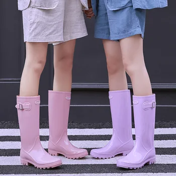 Botas de lluvia para mujer modelos de moda osen shoes de agua de tubo medio botas de agua coreanas bonitas Botas de lluvia de