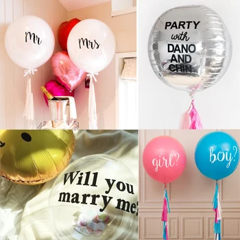 10stk Personlig tilpasse klistermærker til 18 24inch boble ballon Valentine ' s Day baby shower, fødselsdag, bryllup Indretning