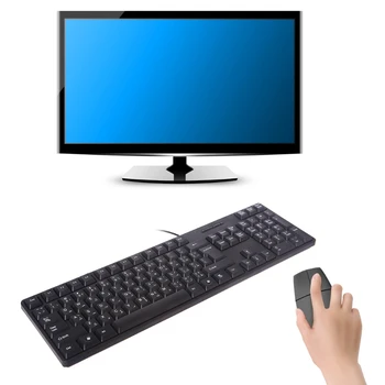 Arabisk engelsk/ Lydløs-Vandtæt Tastatur Office-Tastatur til Windows-Computer