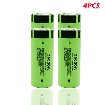 Original høj kvalitet 26650 5000mAh batteri 3,7 V 50A genopladelige lithium-ion-batteri til 26650A LED lommelygte + 18650 oplader