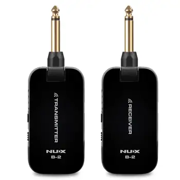 NUX B-2 2,4 GHz Genopladelige 4 Kanaler Trådløse Guitar System Wireless Audio Transmitter Receiver (B2)