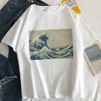 Nye Sommer T-shirt til Kvinder Harajuku Vintage Sjove Van Gogh Kunst, oliemaleri Gitter Print Jiugongge T-Shirt Ulzzang Kvindelige T-shirt