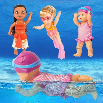 Lille Baby Svømning Dukke Legetøj Svømme Vand-Pool Vandtæt Smart El Bevægelige Dukker Bedste Gave, Badekar Legetøj, Kid Piger Børn