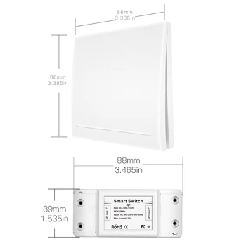 433Mhz Trådløse Smart Switch RF-Modtager til Fjernbetjening Tryk på Knappen Controller Wall Panel-Senderen,2-vejs/3-vejs Multi-Control