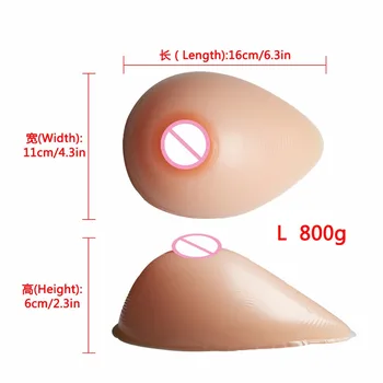 C Cup Sæt (Et Par 800g Teardrop-Silikone Bryst Form Falske Bryster+Semi-gennemsigtig Tyl Lomme Bra) For Shemale Transvestite