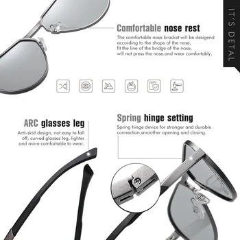 Høj Kvalitet Aluminium, Magnesium Fotokromisk Polariserede Solbriller Mænd Kvinder at Køre Anti-blænding Sol Briller gafas de sol hombre
