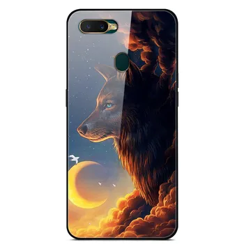 For Oppo AX7 Sag Hærdet Glas Planet Plads Dække Glas Tilbage Tilfældet for Oppo A7 A 7 AX7 Coque Shell For Oppo A5s AX5S AX7 A7