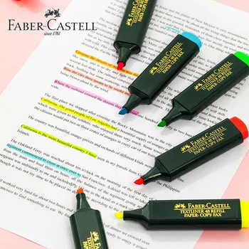 Faber castell textliner Farverige Highlighters 8 Farver, Pastel Markører Enkelt Tekst Fokusere Brush Penne for de Studerende Skolens Kontor
