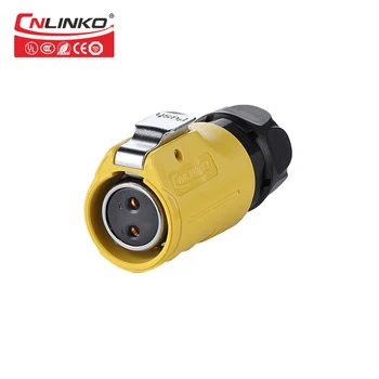 M20 2 Pin-Cirkulære Stik IP67-Push-Pull Mandlige og Kvindelige Stik,Lodning Elektrisk Ledning Kabel-Vandtæt Stik