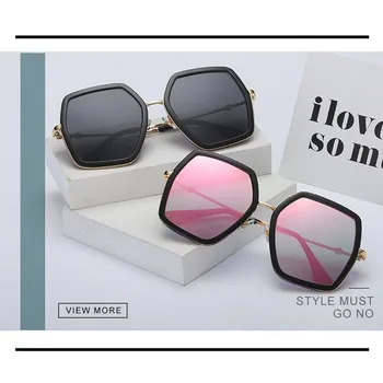 Trendy Sekskant Solbriller Kvinder Farverige Gradient Sol Briller Kvindelige UV400-Brillerne Retro Uregelmæssige Ottekant Sunglases