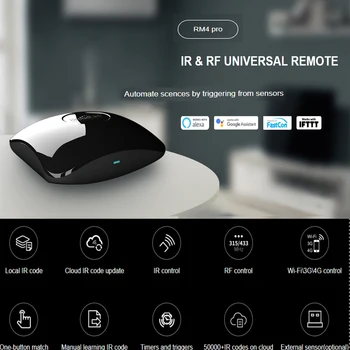 Broadlink RM4 Pro 2020 Nyeste Universal Intelligente Fjernbetjening Smart Home Automation WiFi+IR+RF Skifte Til IOS Android