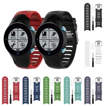 Silikone Udskiftning Wrist Strap Watch Band Til Garmin Forerunner 610 Ur med Værktøjer