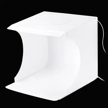 Bærbare Folde 2LED Fotografering Shadowless Nederste Lampe Foto Box Til Smykker, Pynt Skydning Studio Mini Foto-Box