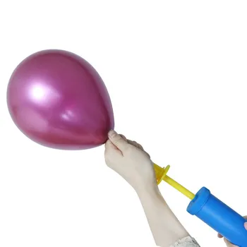 1 STK Plast håndholdt Ballon Pumpe Bold Pumpe bryllupsfest Bærbare Hånd Skubbe Luft Pumpe, Oppusteligt Legetøj Folie Balloner Værktøjer