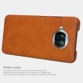 Nillkin for Xiaomi Mi 10T Lite 5G Tilfælde Qin Flip Wallet Læder taske-Kort Slot, Beskyttende Cover til Xiaomi Mi10T Mi 10T Lite 5G