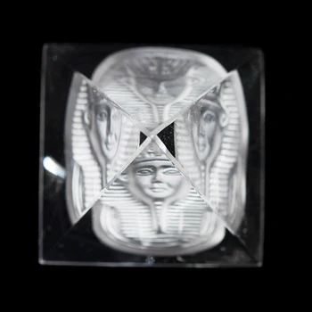 Lucky Energi Healing Små Feng Shui Egypten De Egyptiske Form Klar Krystal Pyramide Ornament Reiki Chakra Healing Amulet Home Decor