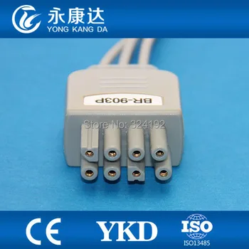 Kompatibel Nihon kohden Multi-link IEC/3 fører EKG-kabel og Klip leadwires med ce-mærket ,medicinsk kabel