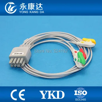 Kompatibel Nihon kohden Multi-link IEC/3 fører EKG-kabel og Klip leadwires med ce-mærket ,medicinsk kabel