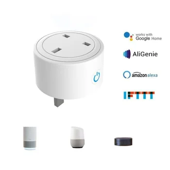 Mini UK EU OS Wifi Smart Plug Med Surge Protector 2200W stemmestyring Smart Socket Arbejde For Amazon Alexa Echo Google Startside