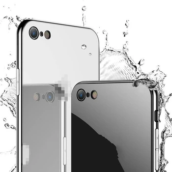 Luksus Plating Hærdet Glas Telefon-etui Til Apple iPhone 11 12 Pro Max X XR XS Max 8 7 Plus Slim Cover Black Gold Rød Hvid