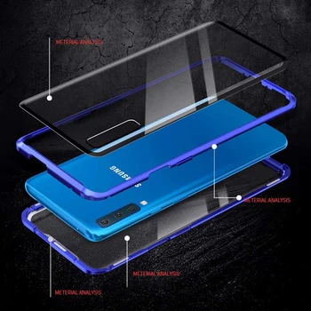 Magnetisk Cover Til Samsung Galaxy A50 Tilfælde Dobbelt Hærdet Glas Skærm Protektor Back Cover Til Samsung Galaxy A50 En 50 A70 Sag